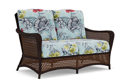 Lloyd Flanders - Grand Traverse Loveseat In Caramel Finish With Serena Floral Meadow Fabric - 713500362079 view 1