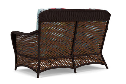 Lloyd Flanders - Grand Traverse Loveseat In Caramel Finish With Serena Floral Meadow Fabric - 713500362079 view 2