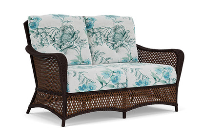 Lloyd Flanders - Grand Traverse Loveseat In Caramel Finish With Serena Floral Mist Fabric - 713500362078 view 1