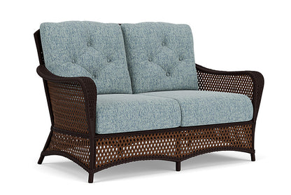 Lloyd Flanders - Grand Traverse Loveseat In Caramel Finish With Serene Ocean Fabric - 713500362032 view 1