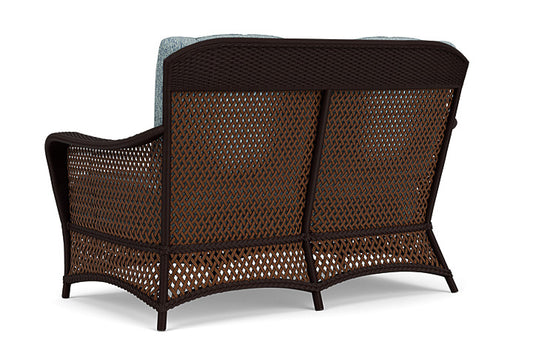 Lloyd Flanders - Grand Traverse Loveseat In Caramel Finish With Serene Ocean Fabric - 713500362032 view 2