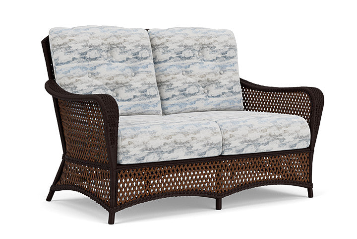 Lloyd Flanders - Grand Traverse Loveseat In Caramel Finish With Stratosphere Cloud Fabric - 713500361966 view 1