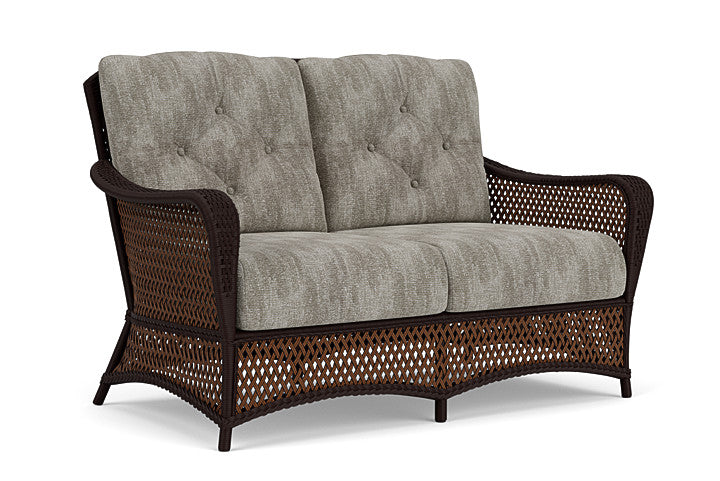 Lloyd Flanders - Grand Traverse Loveseat In Caramel Finish With Surface Slate Fabric - 713500362056 view 1