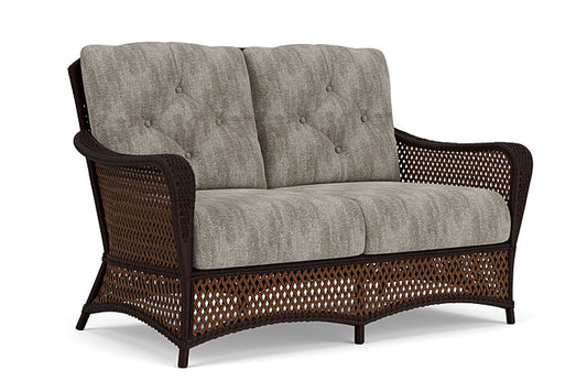 Lloyd Flanders - Grand Traverse Loveseat In Caramel Finish With Surface Slate Fabric - 713500362056 view 1