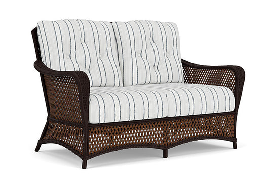Lloyd Flanders - Grand Traverse Loveseat In Caramel Finish With Tamer Fog Fabric - 713500362037 view 1