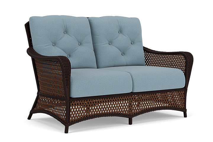 Lloyd Flanders - Grand Traverse Loveseat In Caramel Finish With Unearth Mist Fabric - 713500362068 view 1
