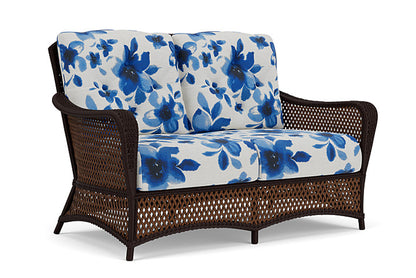 Lloyd Flanders - Grand Traverse Loveseat In Caramel Finish With Watercolor Blossom Capri Fabric - 71350036672 view 1