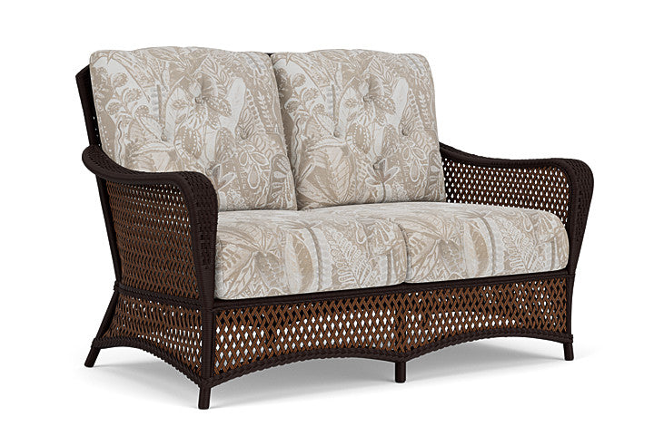 Lloyd Flanders - Grand Traverse Loveseat In Caramel Finish With Wayfarer Dune Fabric - 713500362073 view 1