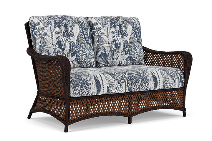 Lloyd Flanders - Grand Traverse Loveseat In Caramel Finish With Wayfarer Mist Fabric - 713500362074 view 1