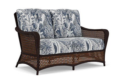 Lloyd Flanders - Grand Traverse Loveseat In Caramel Finish With Wayfarer Mist Fabric - 713500362074 view 1