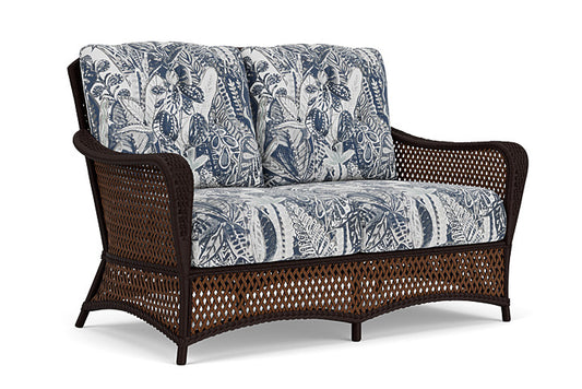 Lloyd Flanders - Grand Traverse Loveseat In Caramel Finish With Wayfarer Mist Fabric - 713500362074 view 1