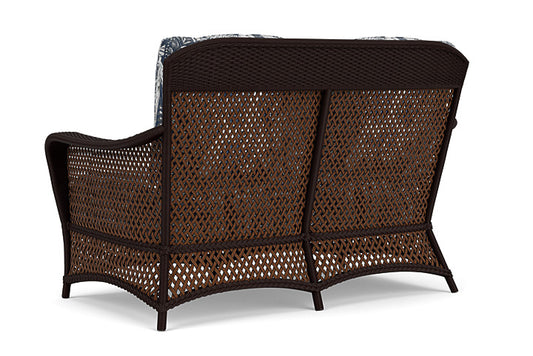 Lloyd Flanders - Grand Traverse Loveseat In Caramel Finish With Wayfarer Mist Fabric - 713500362074 view 2