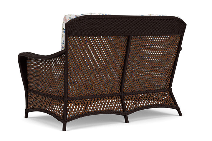 Lloyd Flanders - Grand Traverse Loveseat In Caramel Finish With Whimsical Bird Song Fabric - 713500362080 view 2