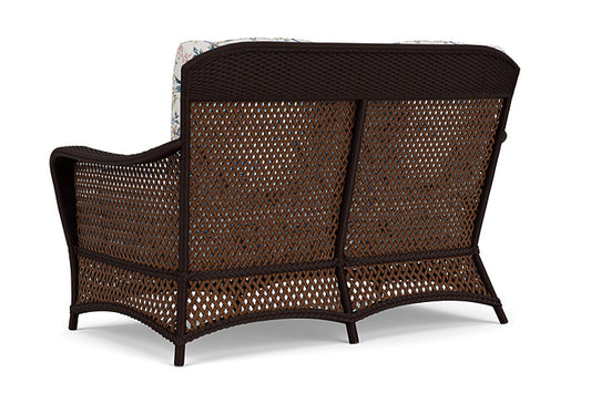 Lloyd Flanders - Grand Traverse Loveseat In Caramel Finish With Whimsical Bird Song Fabric - 713500362080 view 2