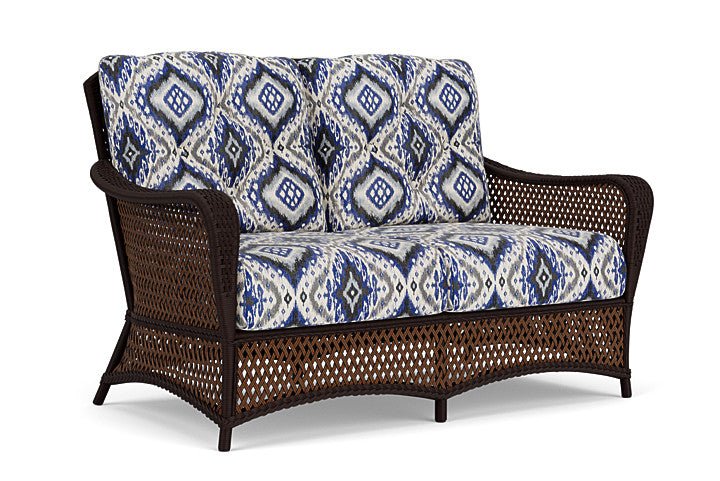 Lloyd Flanders - Grand Traverse Loveseat In Caramel Finish With Yoko Mediterranean Fabric - 71350036705 view 1