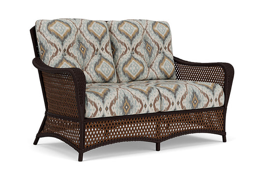 Lloyd Flanders - Grand Traverse Loveseat In Caramel Finish With Yoko Mist Fabric - 71350036727 view 1