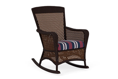 Lloyd Flanders - Grand Traverse Porch Rocker In Caramel Finish With Berkely Hall Navy Fabric - 713360362063 view 1