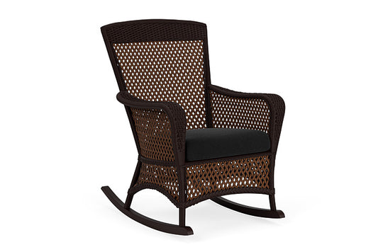 Lloyd Flanders - Grand Traverse Porch Rocker In Caramel Finish With Canvas Black Fabric - 71336036157 view 1