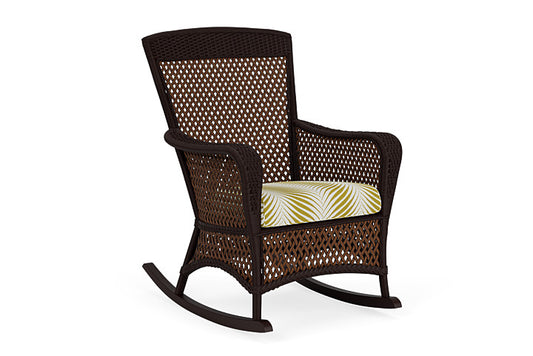 Lloyd Flanders - Grand Traverse Porch Rocker In Caramel Finish With Clock Out Dew Fabric - 713360362083 view 1