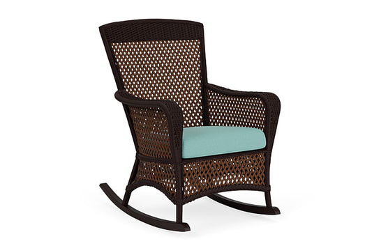 Lloyd Flanders - Grand Traverse Porch Rocker In Caramel Finish With Fife Aruba Fabric - 71336036748 view 1