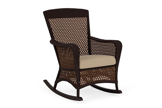 Lloyd Flanders - Grand Traverse Porch Rocker In Caramel Finish With Fife Sahara Fabric - 71336036742 view 1