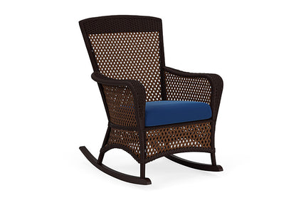 Lloyd Flanders - Grand Traverse Porch Rocker In Caramel Finish With Flagship Lapis Fabric - 713360361813 view 1