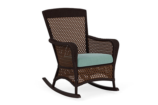 Lloyd Flanders - Grand Traverse Porch Rocker In Caramel Finish With Loveboat Mint Fabric - 713360362010 view 1