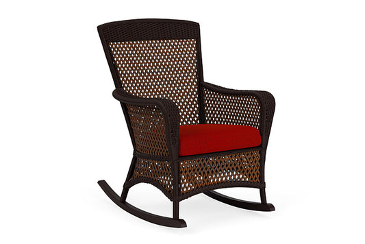 Lloyd Flanders - Grand Traverse Porch Rocker In Caramel Finish With Partyline Lollipop Fabric - 713360362054 view 1