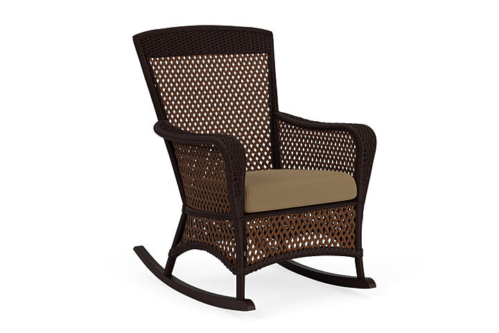 Lloyd Flanders - Grand Traverse Porch Rocker In Caramel Finish With Reflections Straw Fabric - 713360362053 view 1