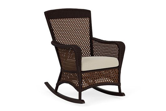 Lloyd Flanders - Grand Traverse Porch Rocker In Caramel Finish With Rumba Straw Fabric - 713360362008 view 1