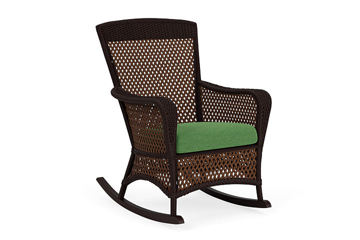 Lloyd Flanders - Grand Traverse Porch Rocker In Caramel Finish With Seadog Botanical Fabric - 713360362066 view 1