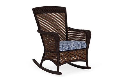 Lloyd Flanders - Grand Traverse Porch Rocker In Caramel Finish With Visions Cobalt Fabric - 71336036683 view 1