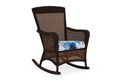 Lloyd Flanders - Grand Traverse Porch Rocker In Caramel Finish With Watercolor Blossom Capri Fabric - 71336036672 view 1