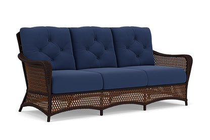 Lloyd Flanders - Grand Traverse Sofa In Caramel Finish With Beach Navy Fabric - 713550362013 view 1