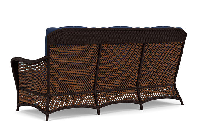 Lloyd Flanders - Grand Traverse Sofa In Caramel Finish With Beach Navy Fabric - 713550362013 view 2