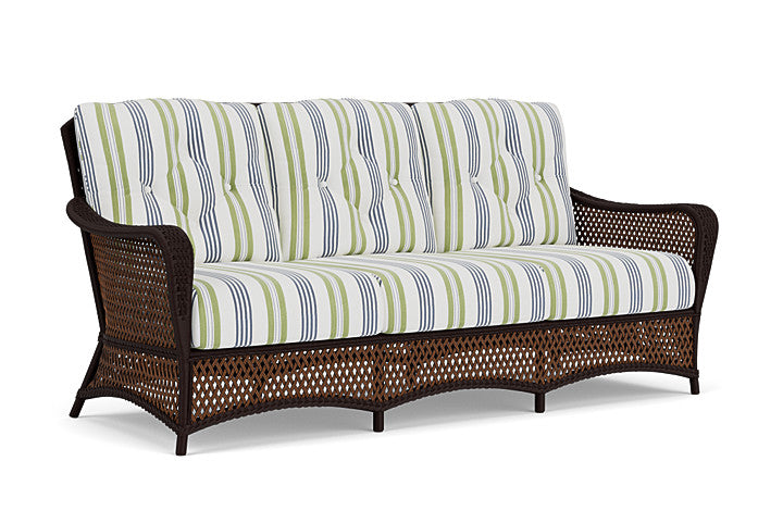 Lloyd Flanders - Grand Traverse Sofa In Caramel Finish With Berkely Hall Green Fabric - 713550362062 view 1
