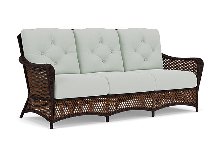 Lloyd Flanders - Grand Traverse Sofa In Caramel Finish With Callen Celadon Fabric - 713550362024 view 1