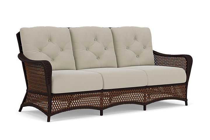 Lloyd Flanders - Grand Traverse Sofa In Caramel Finish With Callen Driftwood Fabric - 713550362023 view 1