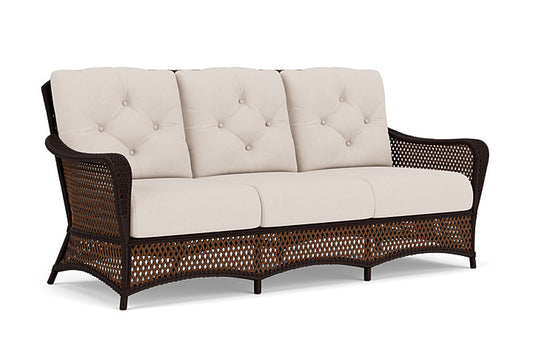 Lloyd Flanders - Grand Traverse Sofa In Caramel Finish With Canvas Birds Eye Fabric - 71355036937 view 1