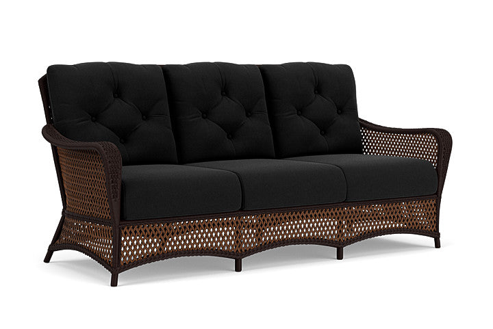 Lloyd Flanders - Grand Traverse Sofa In Caramel Finish With Canvas Black Fabric - 71355036157 view 1