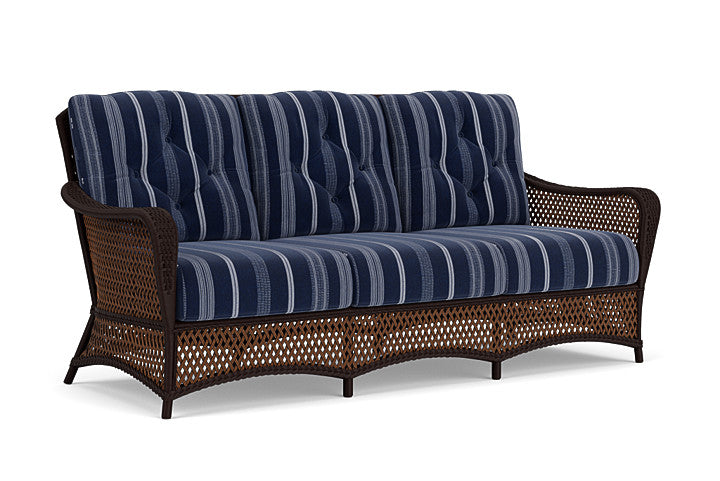 Lloyd Flanders - Grand Traverse Sofa In Caramel Finish With Consider Indigo Fabric - 713550361969 view 1
