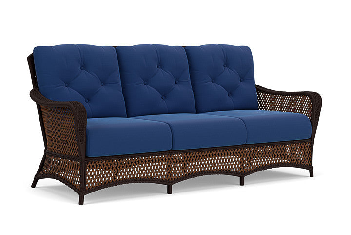 Lloyd Flanders - Grand Traverse Sofa In Caramel Finish With Flagship Lapis Fabric - 713550361813 view 1