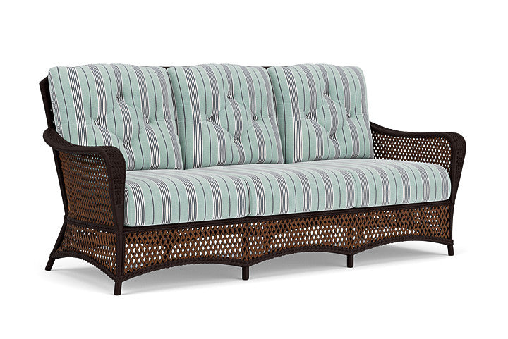 Lloyd Flanders - Grand Traverse Sofa In Caramel Finish With Hansen Seaglass Fabric - 713550361926 view 1