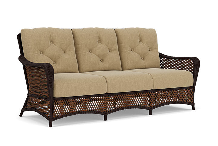 Lloyd Flanders - Grand Traverse Sofa In Caramel Finish With Loveboat Saffron Fabric - 713550362009 view 1
