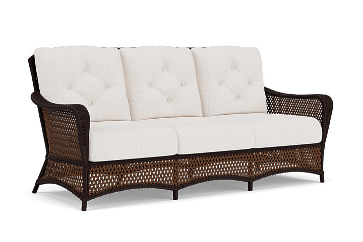 Lloyd Flanders - Grand Traverse Sofa In Caramel Finish With Reflections Snow Fabric - 713550362014 view 1