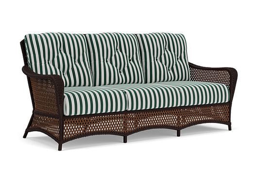 Lloyd Flanders - Grand Traverse Sofa In Caramel Finish With Safari/White Stripe Fabric - 71355036269 view 1