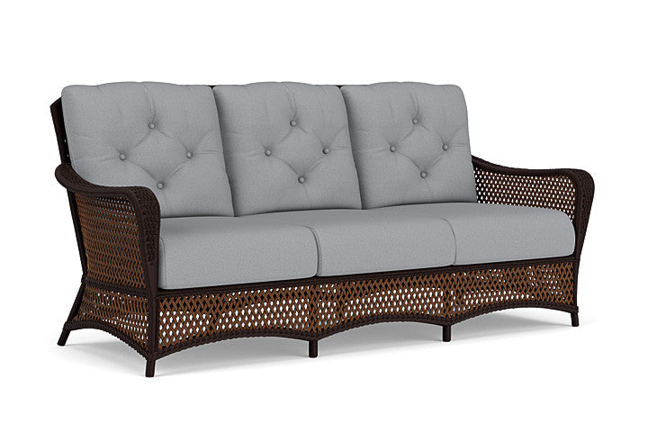 Lloyd Flanders - Grand Traverse Sofa In Caramel Finish With Sandberg Pewter Fabric - 713550362029 view 1