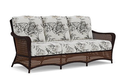 Lloyd Flanders - Grand Traverse Sofa In Caramel Finish With Serena Floral Dove Fabric - 713550362077 view 1