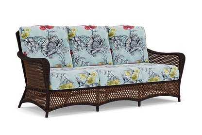 Lloyd Flanders - Grand Traverse Sofa In Caramel Finish With Serena Floral Meadow Fabric - 713550362079 view 1