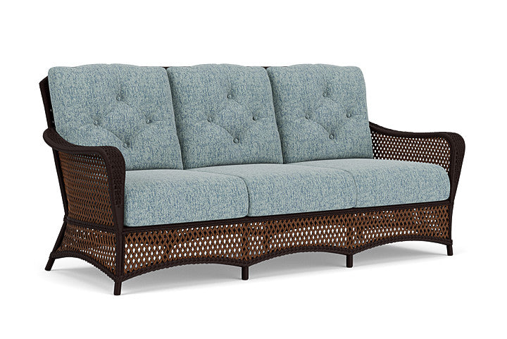 Lloyd Flanders - Grand Traverse Sofa In Caramel Finish With Serene Ocean Fabric - 713550362032 view 1